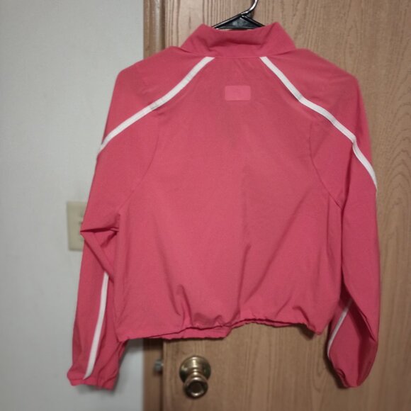 NEW JoyLab™ Women's Woven Piped 1/2 Zip Windbreaker Coral Rose Small - Picture 8 of 8